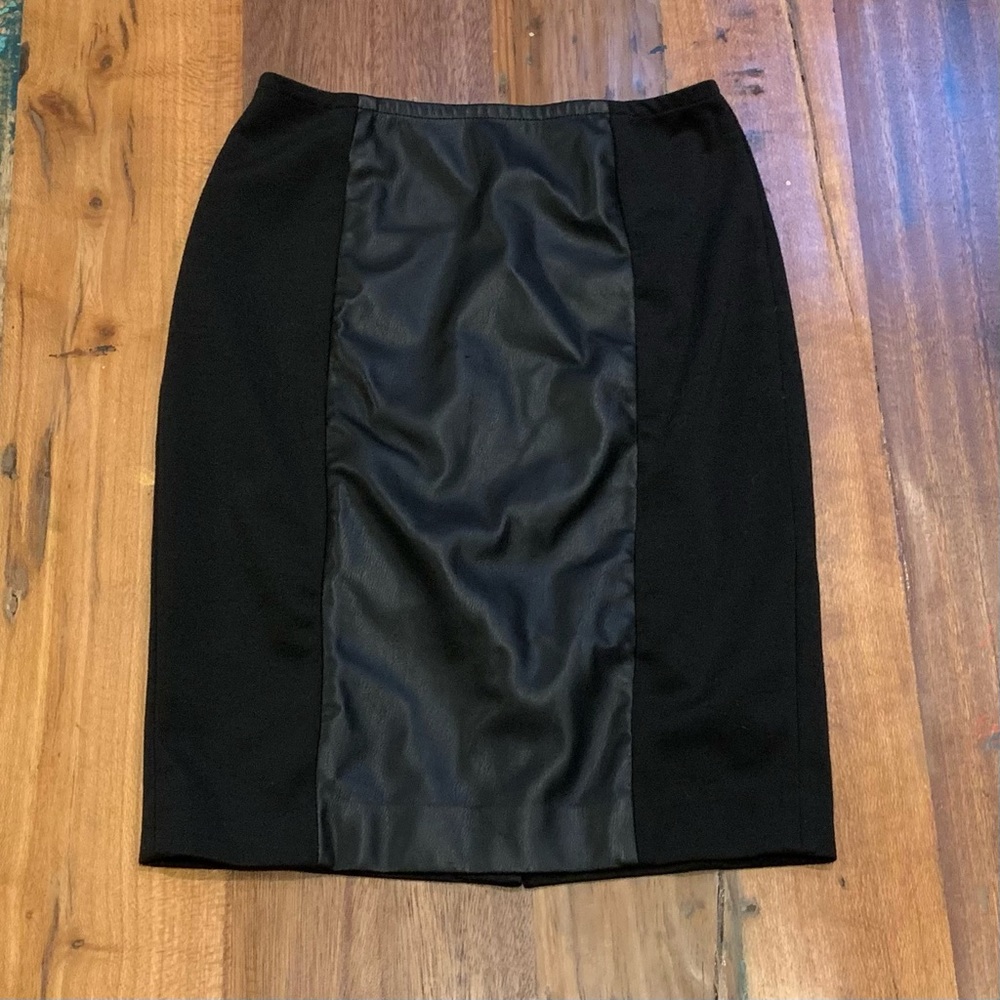 Black House | Black Market - Vegan Leather Paneled Pencil Skirt